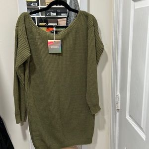 Missguided Ayvan Off Shoulder Mini Knitted Dress